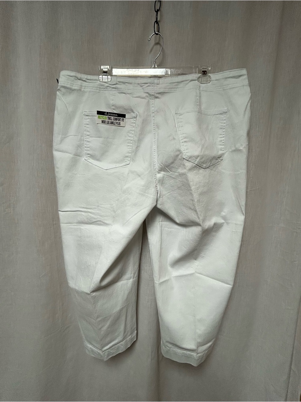 White denim twill women’s jeans size 22W wide leg NWT - Picture 7 of 7